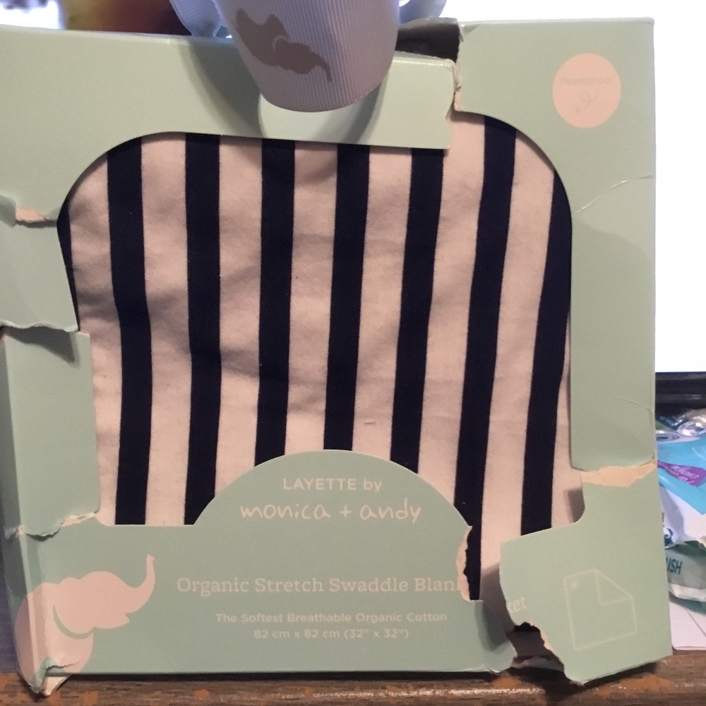 New Layette by Monica + Andy organic stretch swaddle blanket